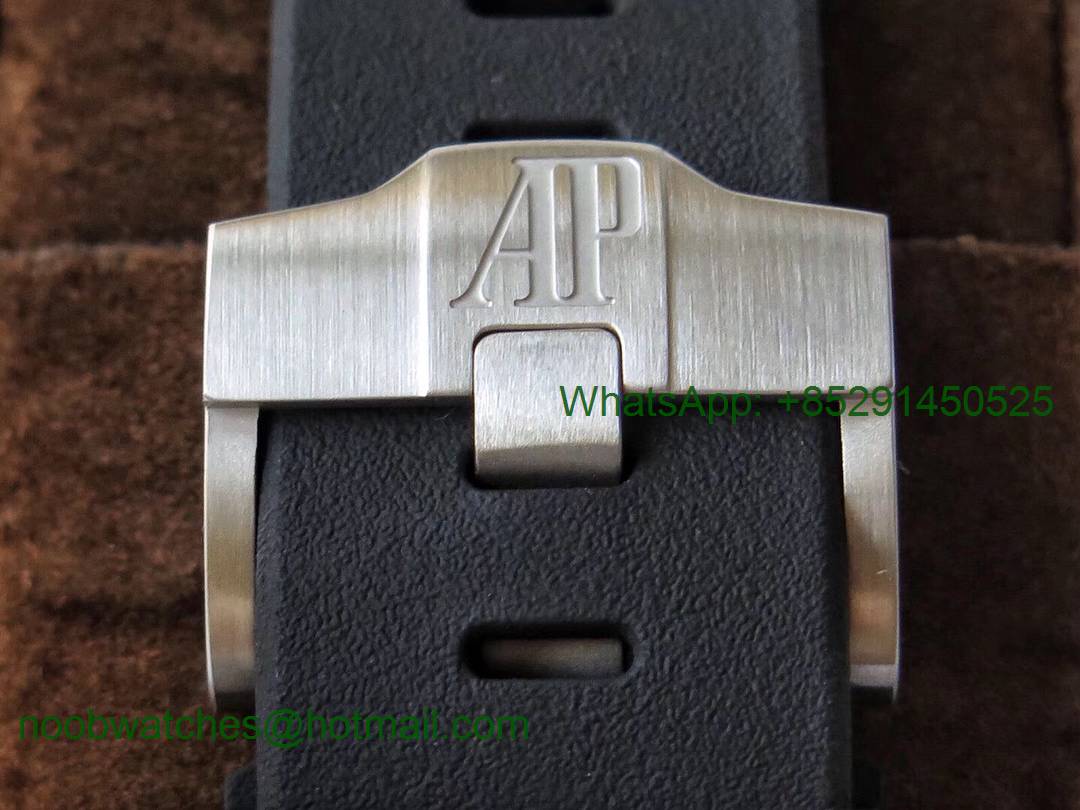 Replica Audemars Piguet AP Royal Oak Offshore Diver 15710 JF 1:1 Best Edition White Dial on Black Rubber Strap A3120 V9