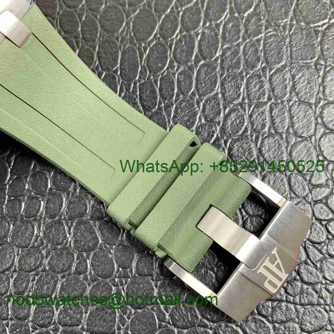 Replica Audemars Piguet AP Royal Oak Offshore Diver Green 15710 JF 1:1 Best Edition on Green Rubber Strap A3120