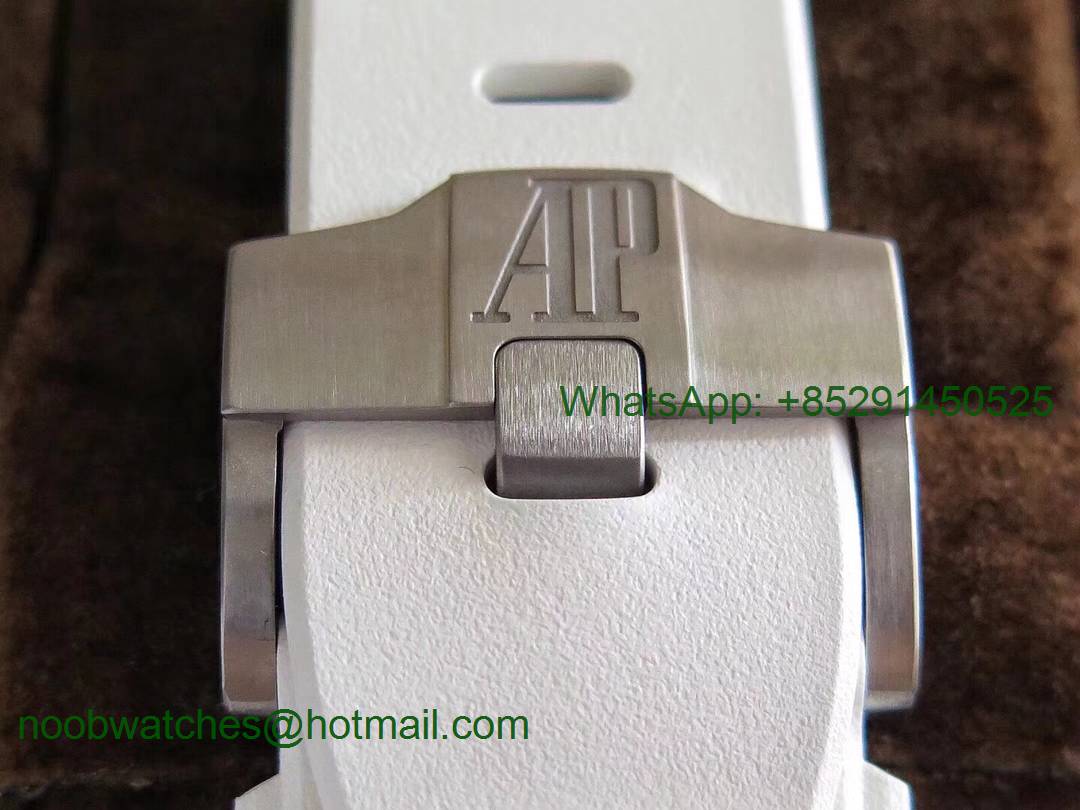 Replica Audemars Piguet AP Royal Oak Offshore 44mm Updated White Ceramic JF 1:1 V2 Best Edition A3126