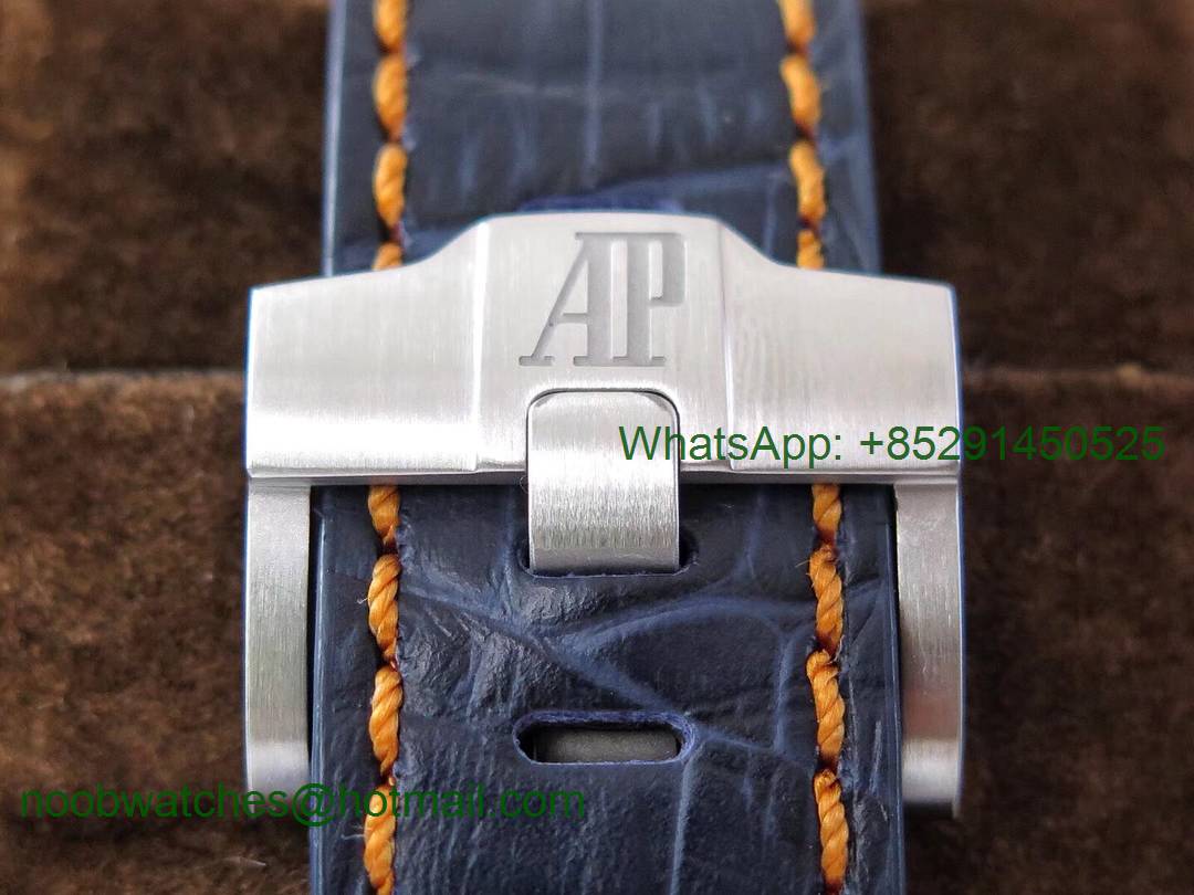 Replica Audemars Piguet AP Royal Oak Offshore 2014 Navy Blue JF V2 1:1 Best Edition A7750 (Free Rubber Strap)