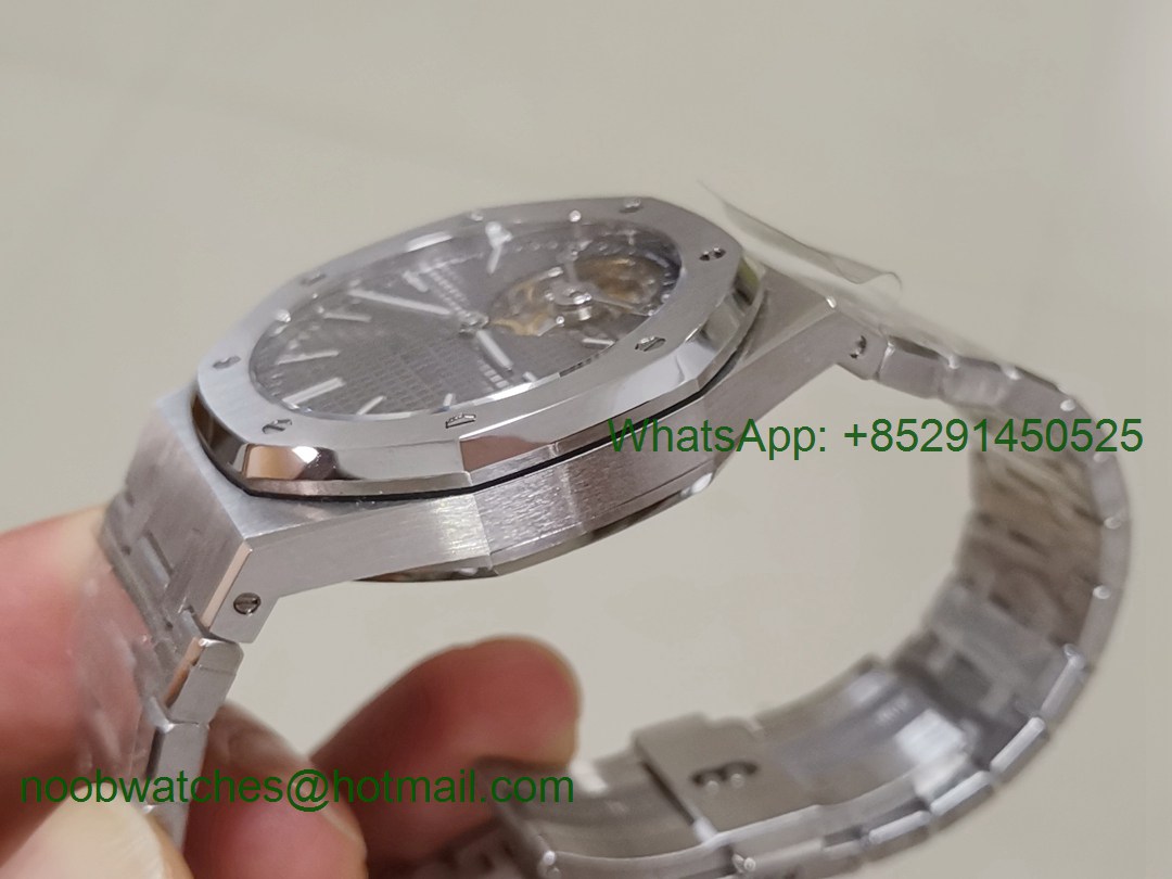 Replica Audemars Piguet AP Royal Oak Tourbillon Extra-thin SS JF 1:1 Best Edition Gray Dial