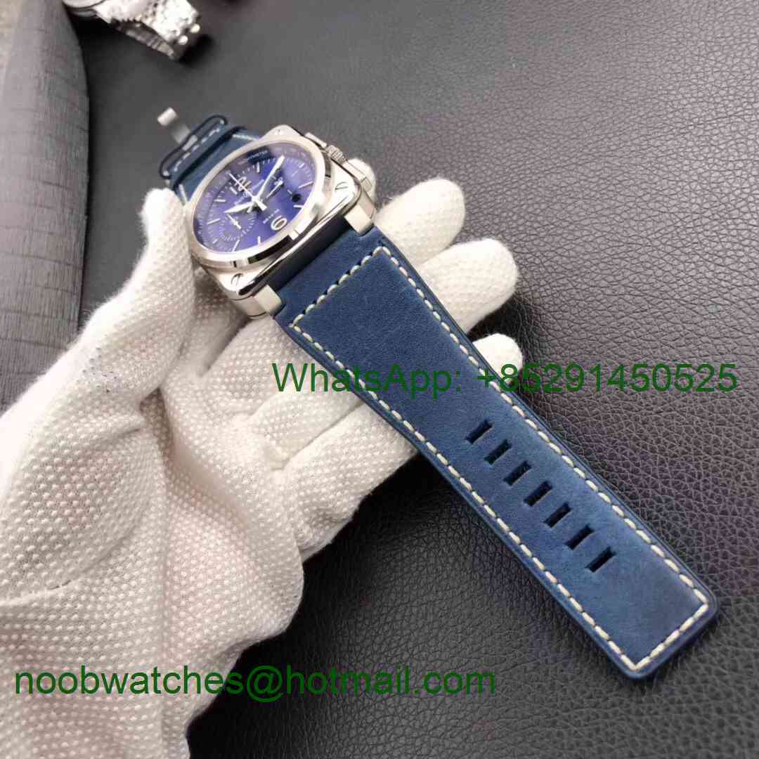 Replica Bell Ross BR03-94 SS OXF Best Edition Blue Dial on Blue Leather Strap A7750