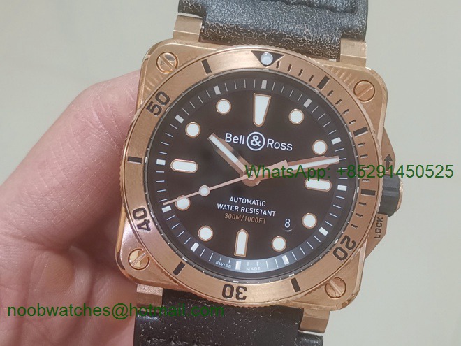 Replica Bell Ross BR03-92 Diver Real Bronze Noob 1:1 Best Edition MIYOTA 9015 (Free Leather)