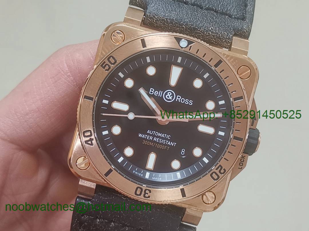 Replica Bell Ross BR03-92 Diver Real Bronze Noob 1:1 Best Edition MIYOTA 9015 (Free Leather)