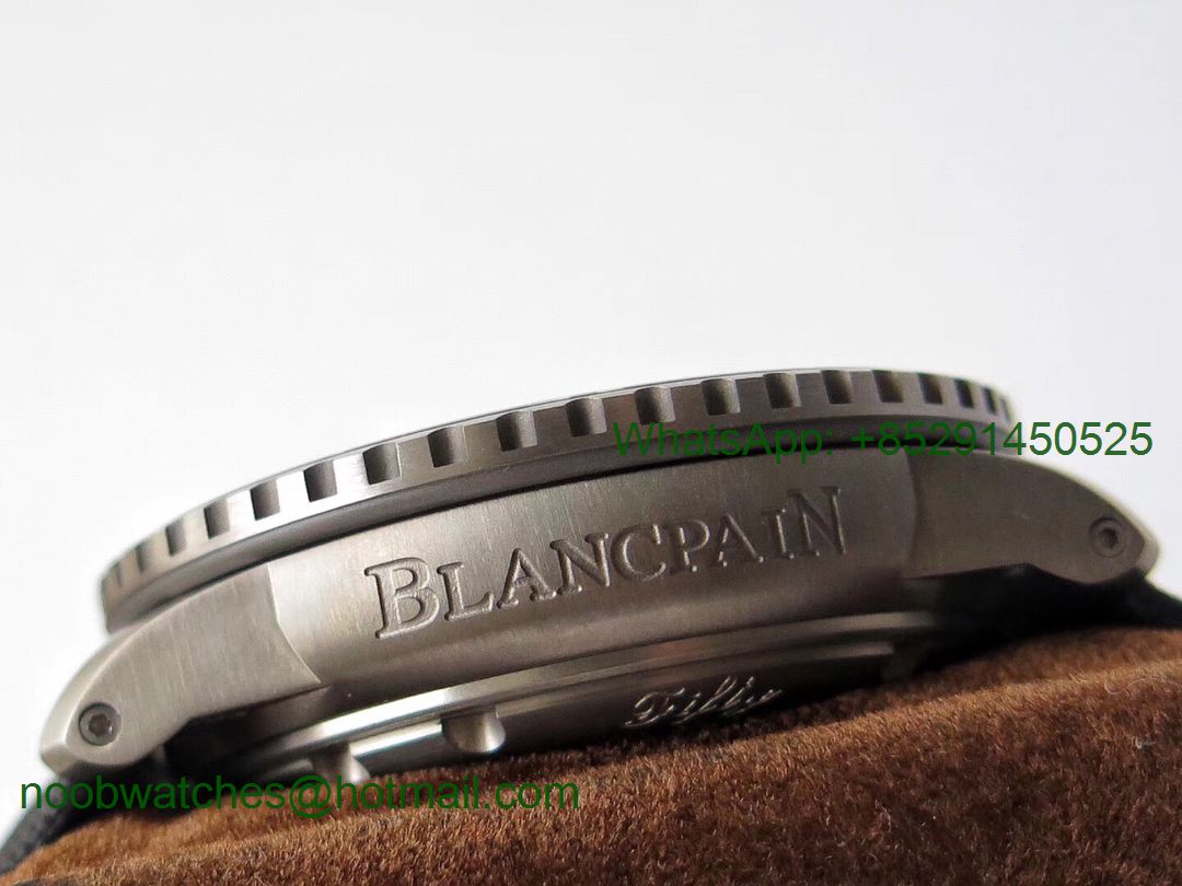 Replica Blancpain Fifty Fathoms Grande Date Black Titanium HGF Best Edition Black Dial A23J