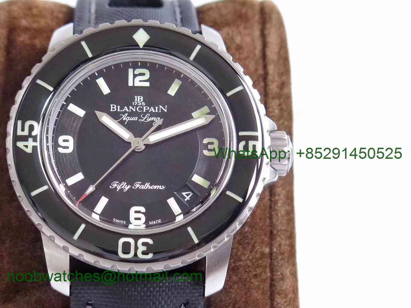 Replica Blancpain Fifty Fathoms 5015C Black Dial SS ZF 1:1 BEST EDITION A1315