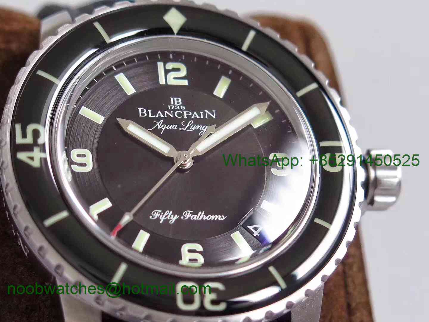 Replica Blancpain Fifty Fathoms 5015C Black Dial SS ZF 1:1 BEST EDITION A1315
