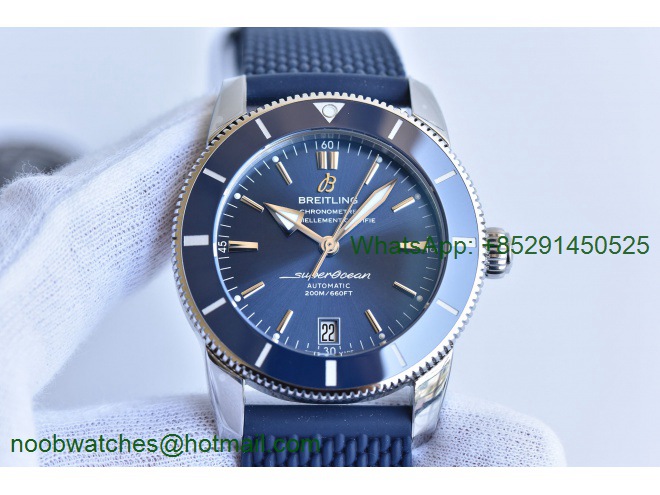 Replica Breitling SuperOcean Heritage ii 42mm SS GF 1:1 Best Edition Blue Dial A2824 V2
