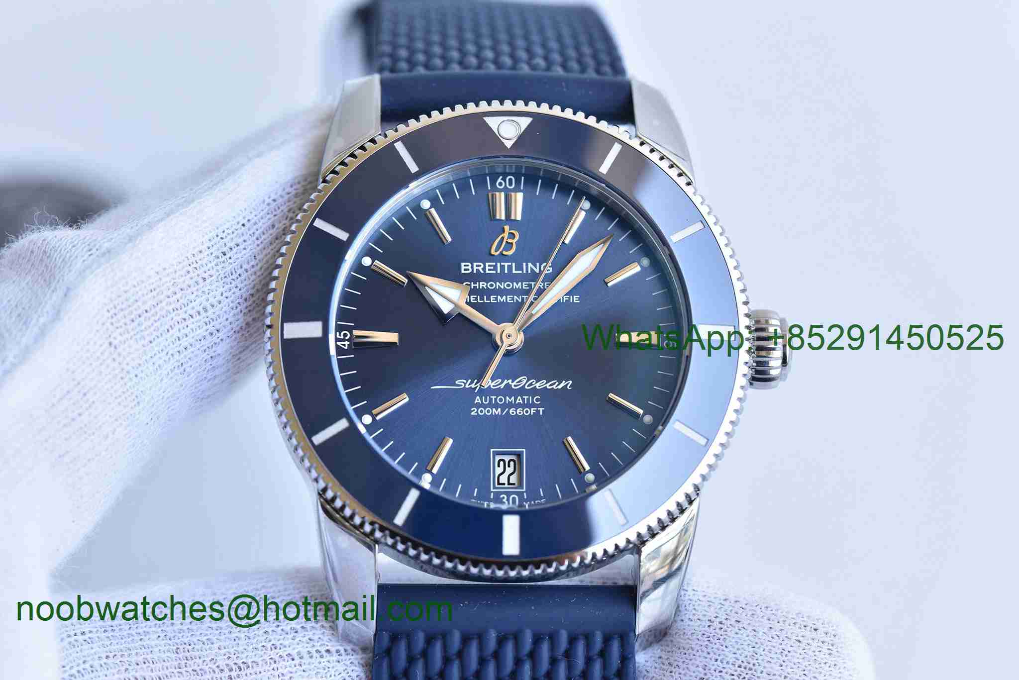 Replica Breitling SuperOcean Heritage ii 42mm SS GF 1:1 Best Edition Blue Dial A2824 V2