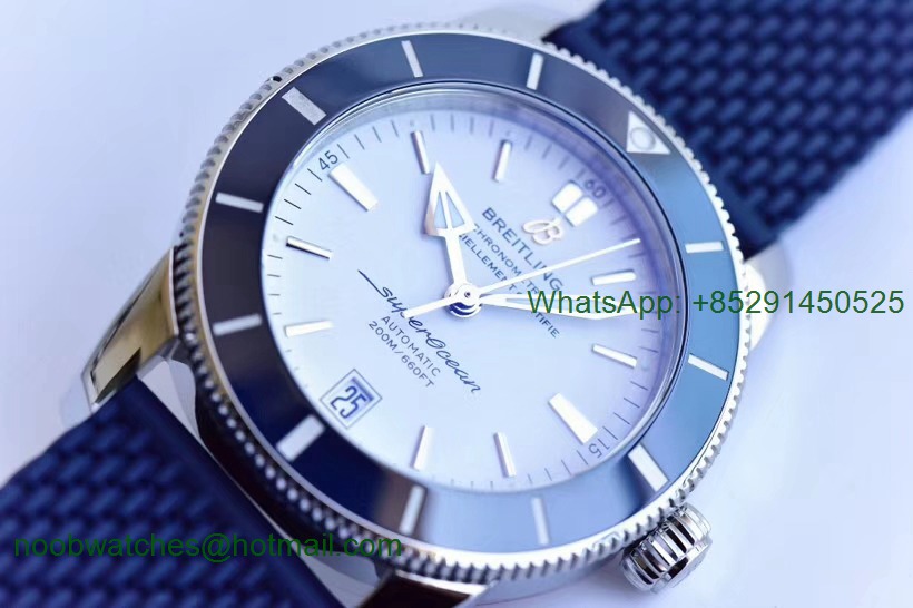 Replica Breitling SuperOcean Heritage ii 42mm SS GF 1:1 Best Edition White Dial A2824 V2