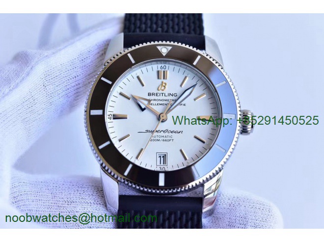 Replica Breitling SuperOcean Heritage ii 42mm SS GF 1:1 Best Edition White Dial A2824 V2