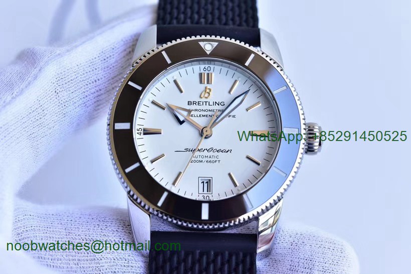 Replica Breitling SuperOcean Heritage ii 42mm SS GF 1:1 Best Edition White Dial A2824 V2