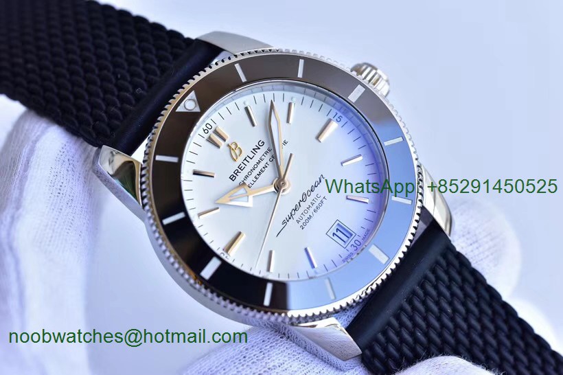 Replica Breitling SuperOcean Heritage ii 42mm SS GF 1:1 Best Edition White Dial A2824 V2