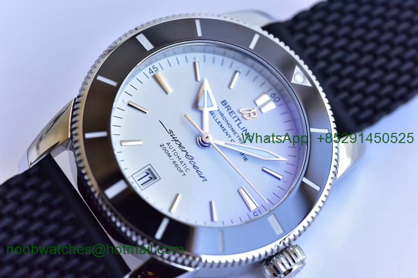 Replica Breitling SuperOcean Heritage ii 42mm SS GF 1:1 Best Edition White Dial A2824 V2