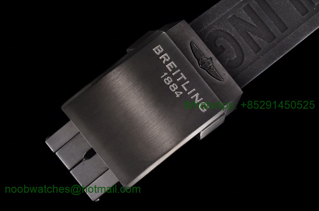 Replica Breitling Chronomat 44mm Blacksteel Orange GF 1:1 Best Edition Black Dial A7750