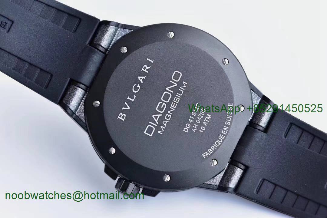 Replica Bvlgari Diagono Magnesium PVD GF 1:1 Gray Textured Dial MIYOTA 9015 V2