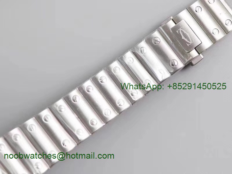 Replica Cartier Santos de Cartier 40mm 2018 BVF 1:1 Best Edition White Dial on SS SmartLinks Bracelet MIYOTA 9015 V2