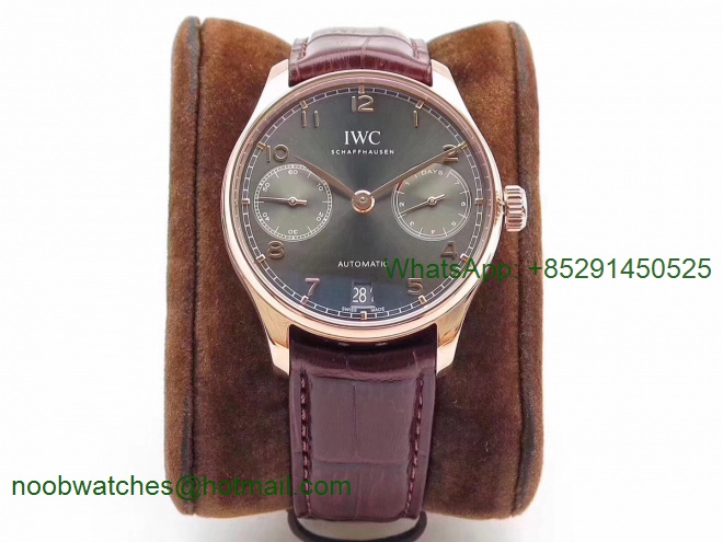Replica IWC Portuguese Real Power Reserve Rose Gold IW500702 ZF 1:1 Best Edition Gray Dial A52010 V4