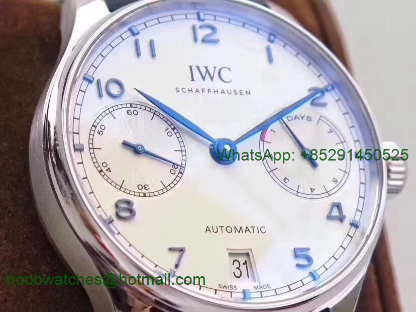 Replica IWC Portuguese Real Power Reserve IW500705 ZF 1:1 Best Edition White Dial Blue Markers A52010 V4
