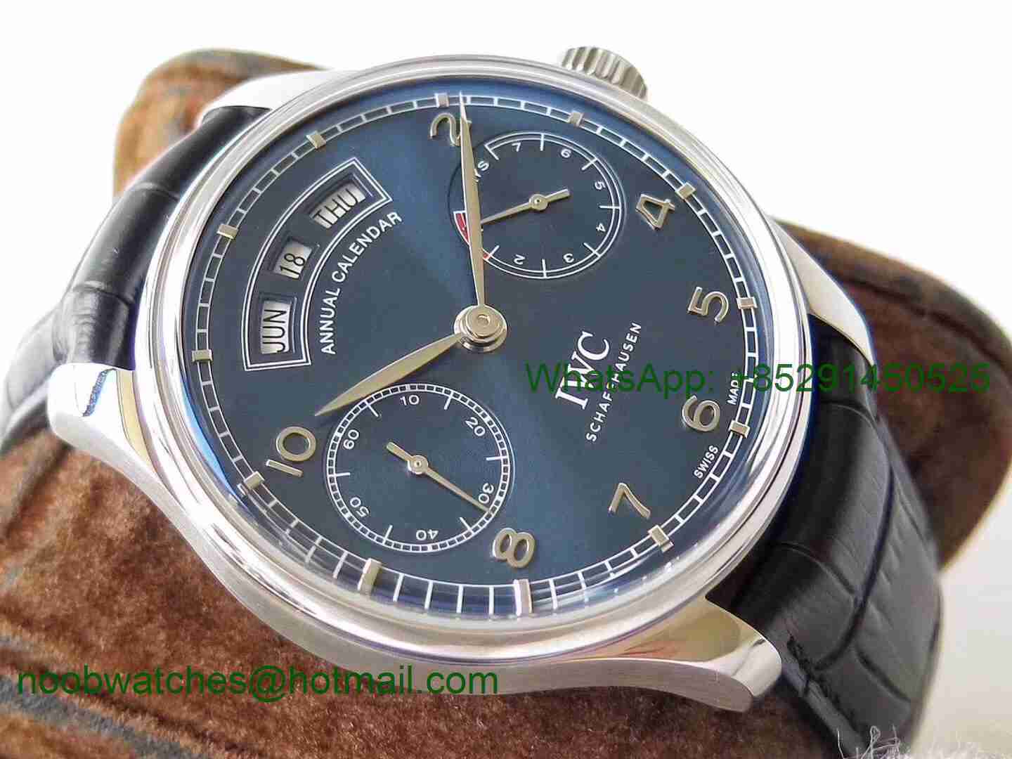 Replica IWC Portuguese Real Power Reserve Real Annual Calendar IW503501 ZF 1:1 Best Edition Blue Dial A52850 V2