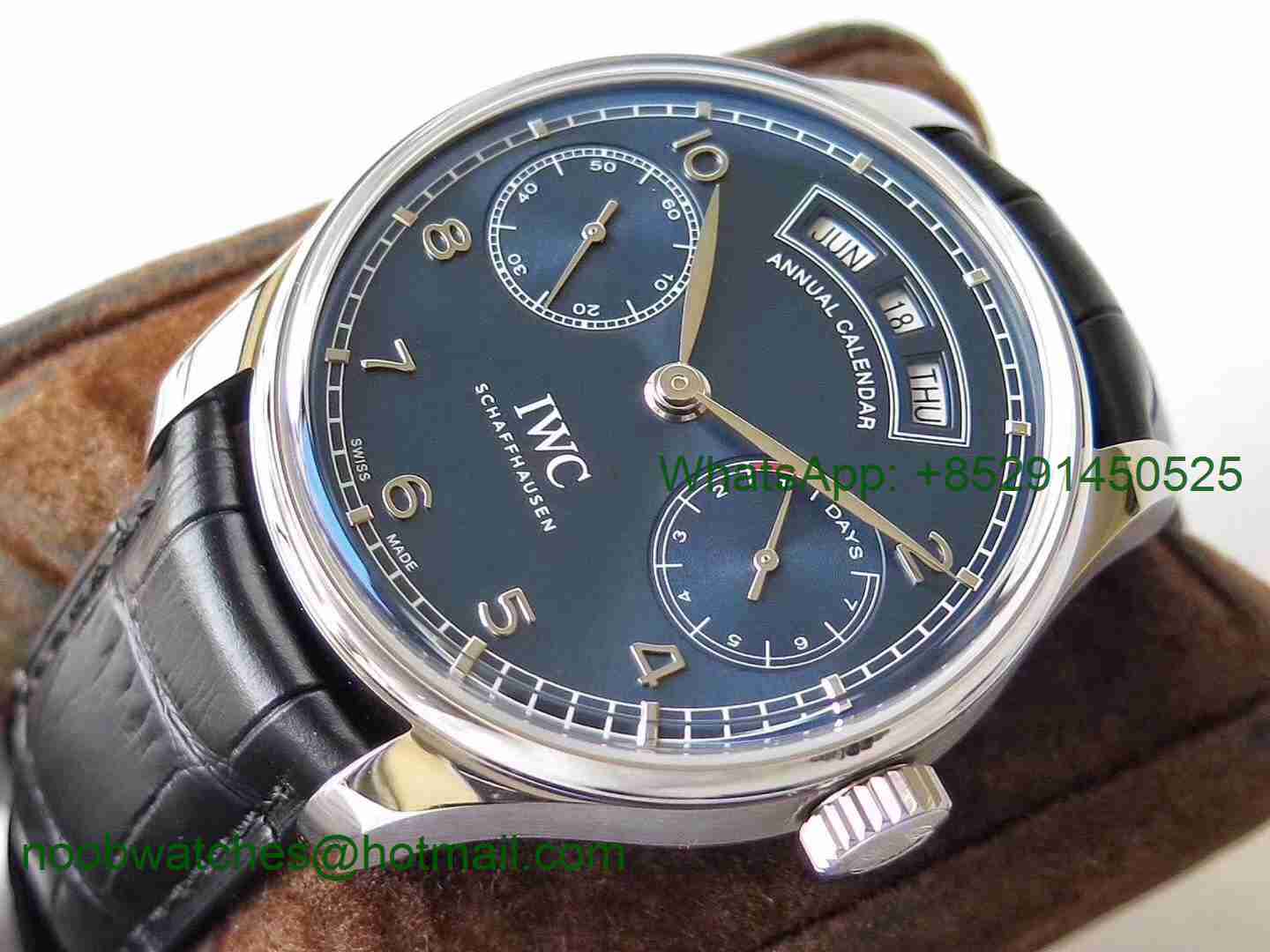 Replica IWC Portuguese Real Power Reserve Real Annual Calendar IW503501 ZF 1:1 Best Edition Blue Dial A52850 V2