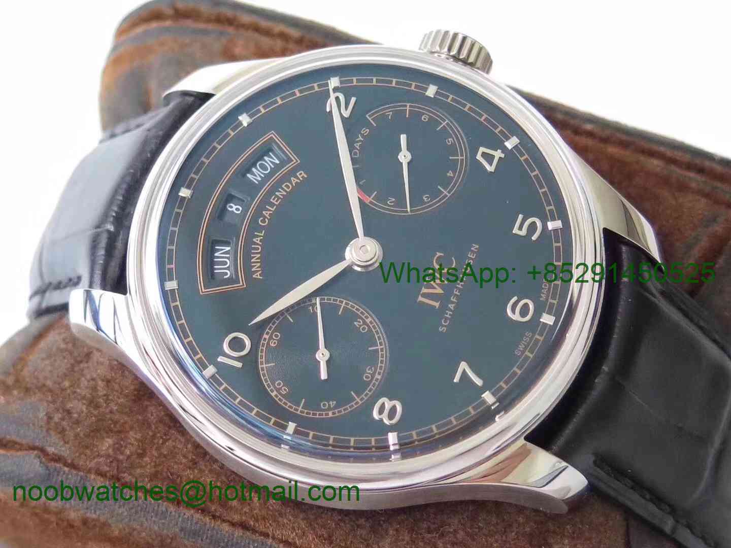 Replica IWC Portuguese Real Power Reserve Real Annual Calendar Edition Pisa ZF 1:1 Best Edition Black Dial A52850 V2
