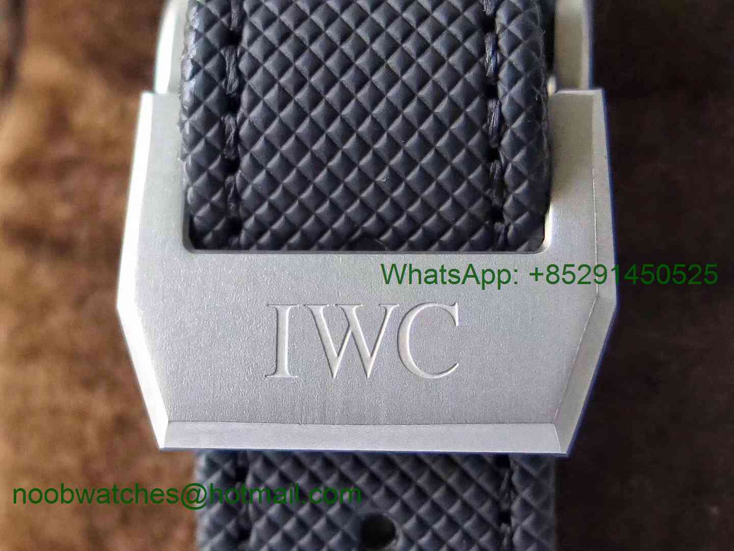 Replica IWC Pilot Chrono Top Gun IW389001 Real Ceramic ZF 1:1 Best Edition Black Dial on Black Calfskin Strap A7750