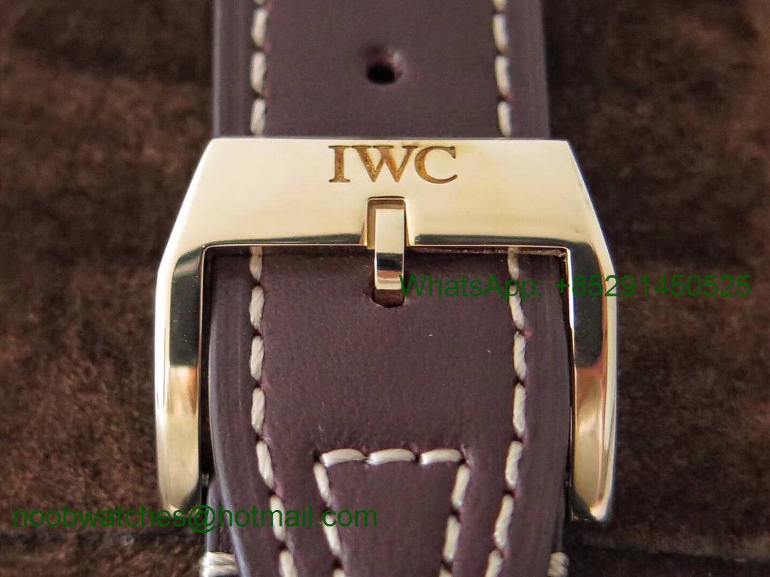 Replica IWC Big Pilot IW501005 Real Bronze ZF 1:1 Best Edition Black Dial on Brown Leather Strap A52000