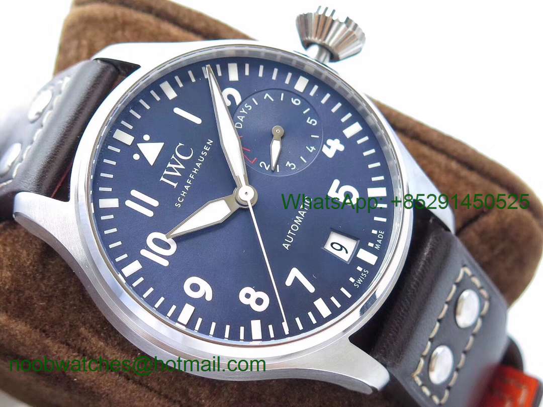 Replica IWC Big Pilot IW500916 Blue Dial ZF 1:1 Le Petit Prince Best Edition on Brown Leather Strap A521111
