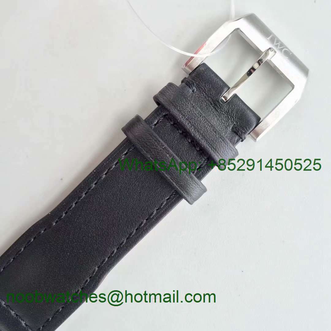 Replica IWC Mark XVIII IW327002 MKS 1:1 Best Edition Black Dial on Black Leather Strap MIYOTA 9015 V2