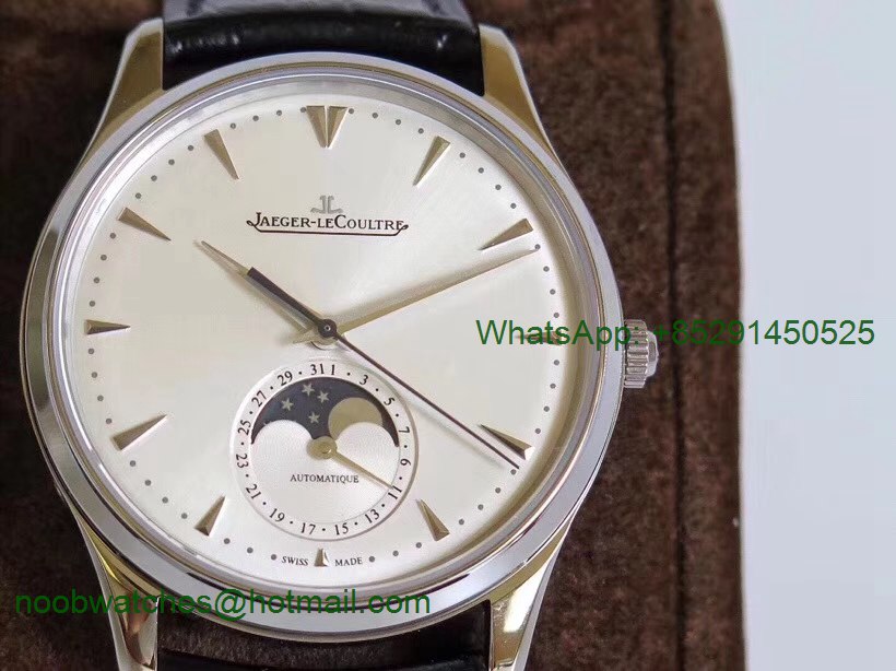 Replica Jaeger Lecoultre JLC Master Ultra Thin Moonphase 1368420 SS ZF 1:1 Best Edition Silver Dial A925