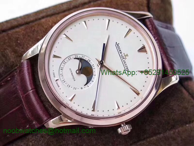 Replica Jaeger Lecoultre JLC Master Ultra Thin Moonphase 1362520 Rose GOLD ZF 1:1 Best Edition Silver Dial A925