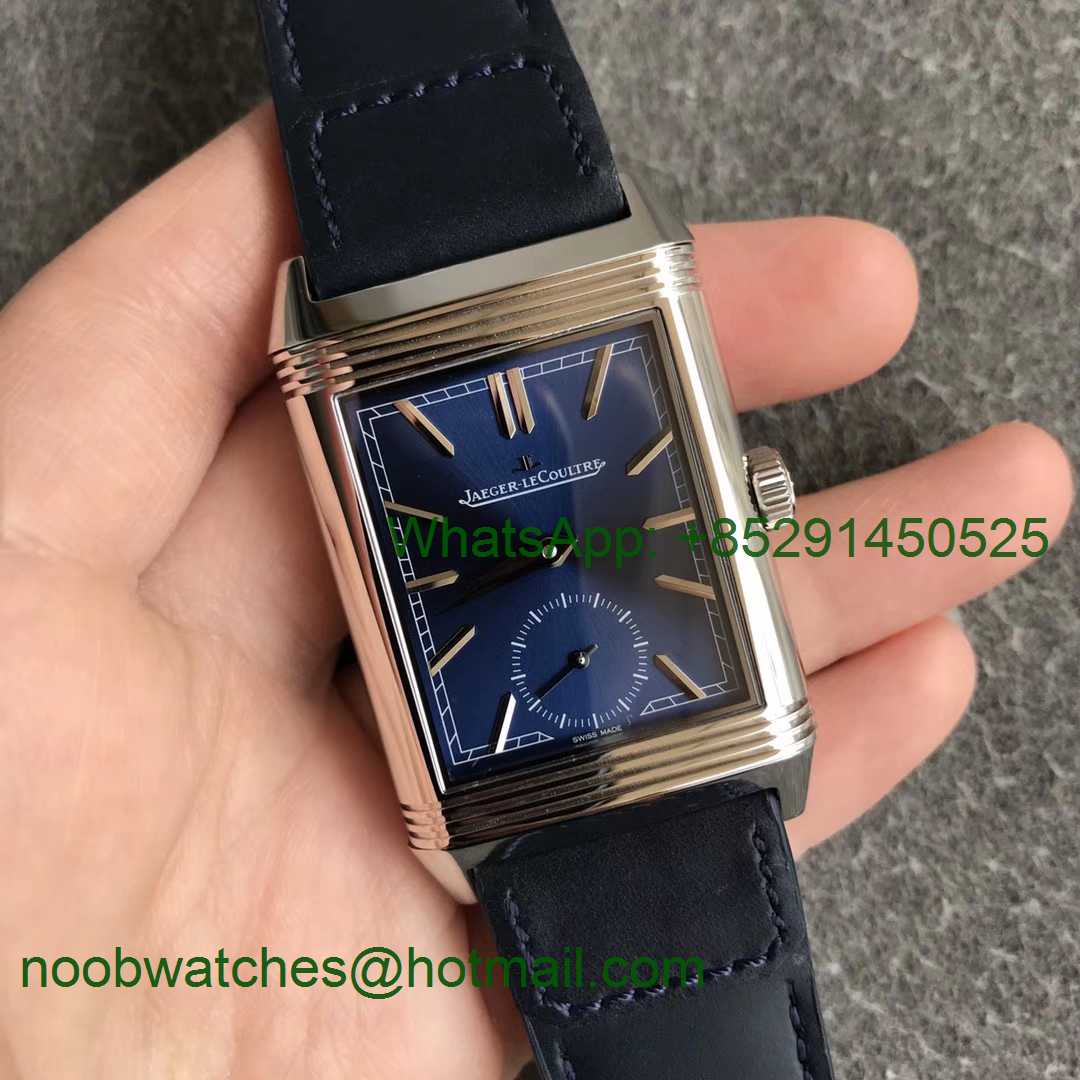 Replica Jaeger Lecoultre JLC Reverso Tribute Two Face MGF MG Factory 1:1 Best Edition Blue Dial Circle Sub Dial MG854A/2