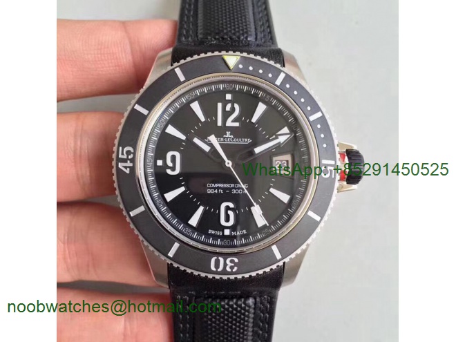 Replica Jaeger Lecoultre JLC Master Compressor Diving Automatic Navy Seals NOOB 1:1 Best Version A2824 Leather Strap
