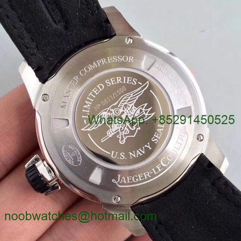 Replica Jaeger Lecoultre JLC Master Compressor Diving Automatic Navy Seals NOOB 1:1 Best Version A2824 Leather Strap