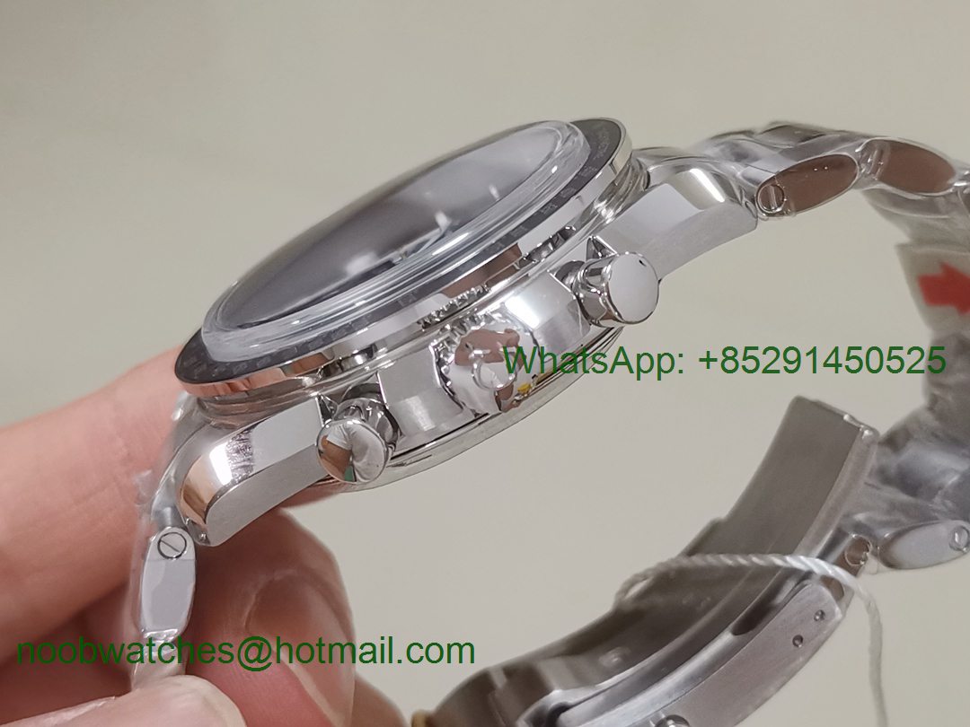 Replica OMEGA Speedmaster MoonWatch OMF SS Sapphire Crystal Black Dial on SS Bracelet Manual Winding Chrono Movement