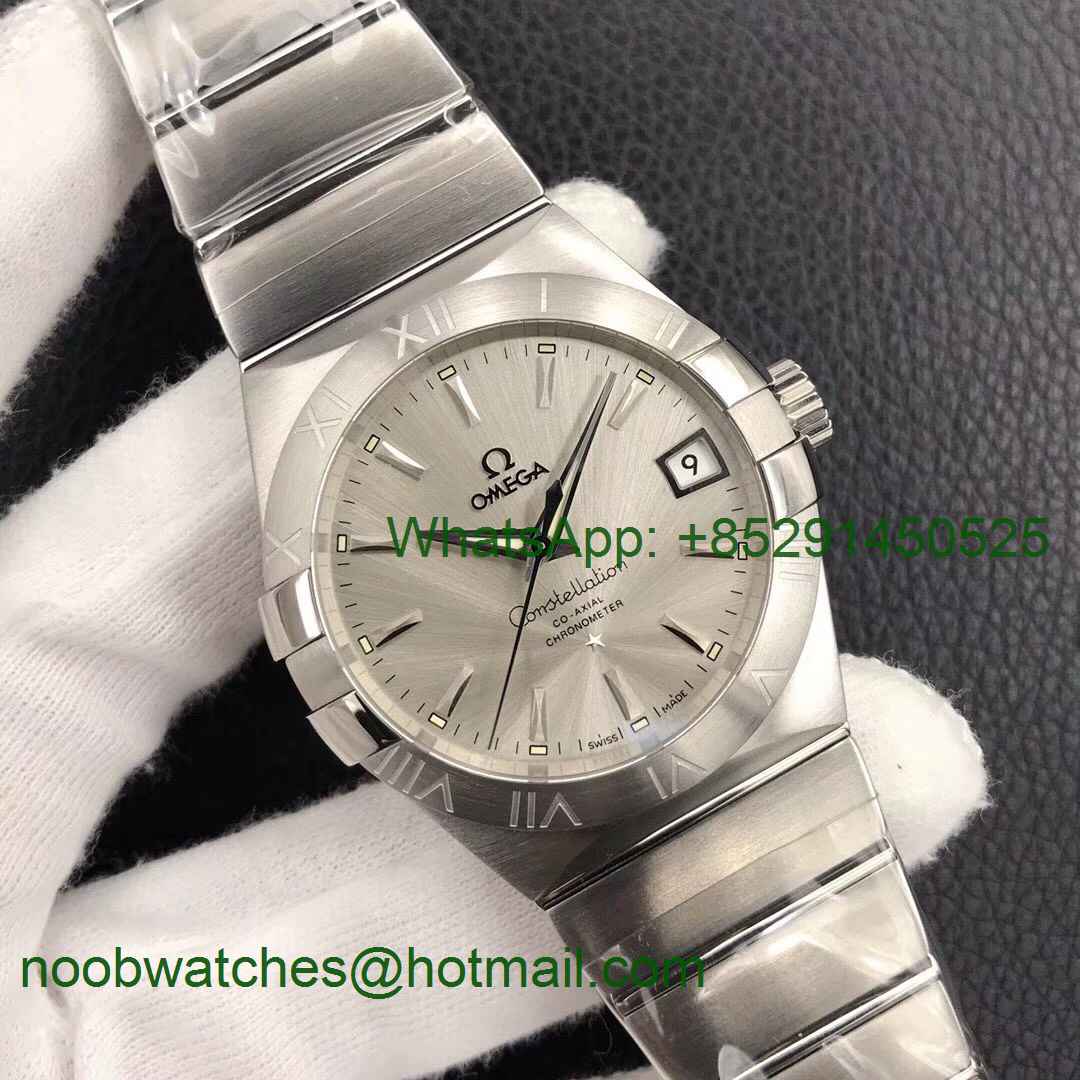 Replica OMEGA Constellation 38mm SS VSF 1:1 Best Edition Silver Dial Stick Markers on SS Bracelet A8500 Super Clone