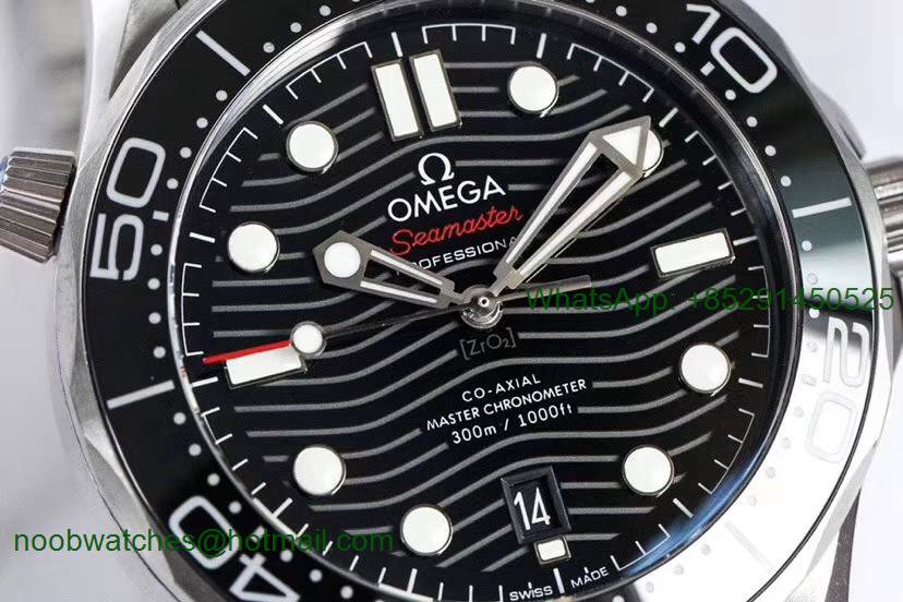 Replica OMEGA 2018 Seamaster Diver 300M VSF 1:1 Best Edition Black Ceramic Black Dial on SS Bracelet A8800 V2