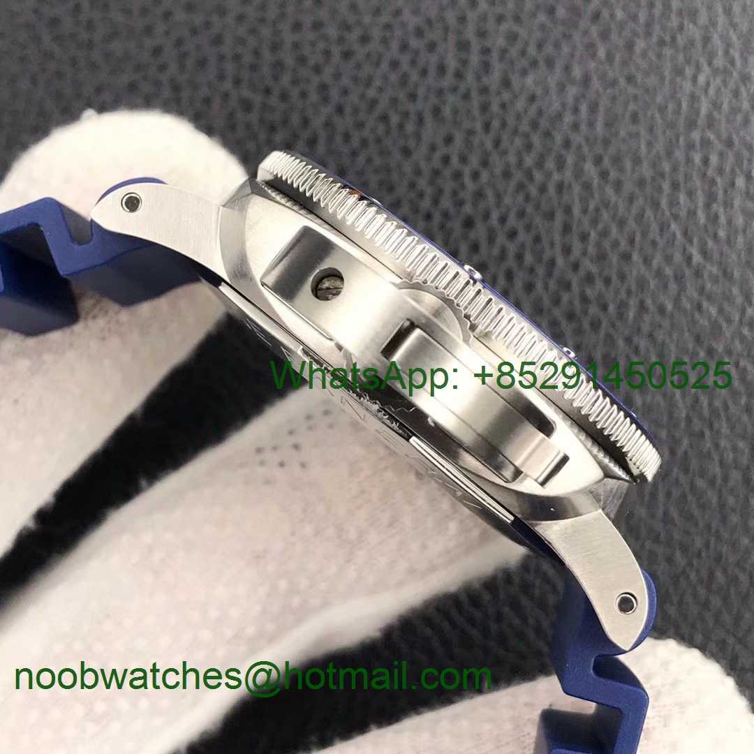 Replica Panerai PAM959 42mm VSF 1:1 Best Edition Blue Ceramic Bezel Gray Dial on Blue Rubber Strap P.9010 Clone