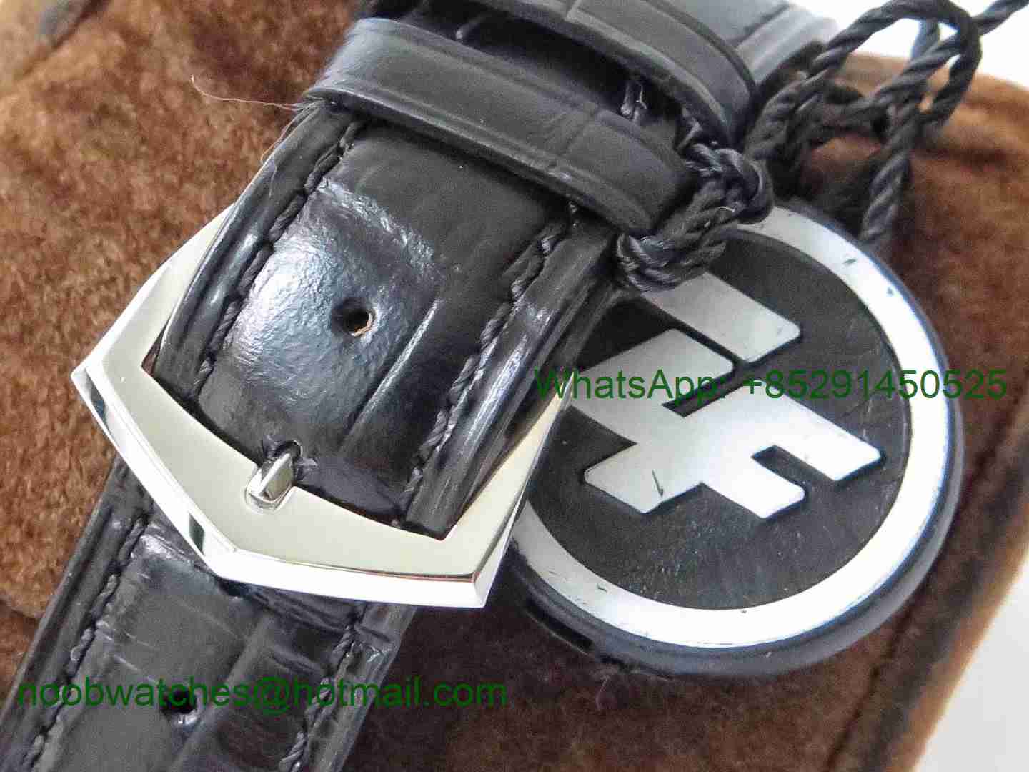 Replica Patek Philippe Calatrava 5227 SS ZF 1:1 Best Edition Black Dial on Black Leather Strap 324CS (Free box)