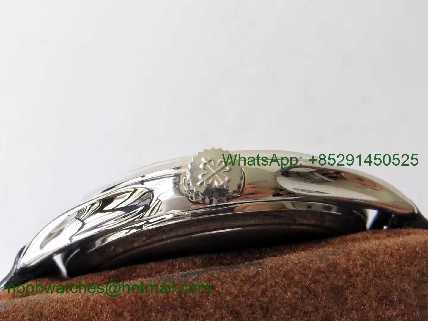 Replica Patek Philippe Calatrava 5227 SS ZF 1:1 Best Edition White Dial on Black Leather Strap 324CS