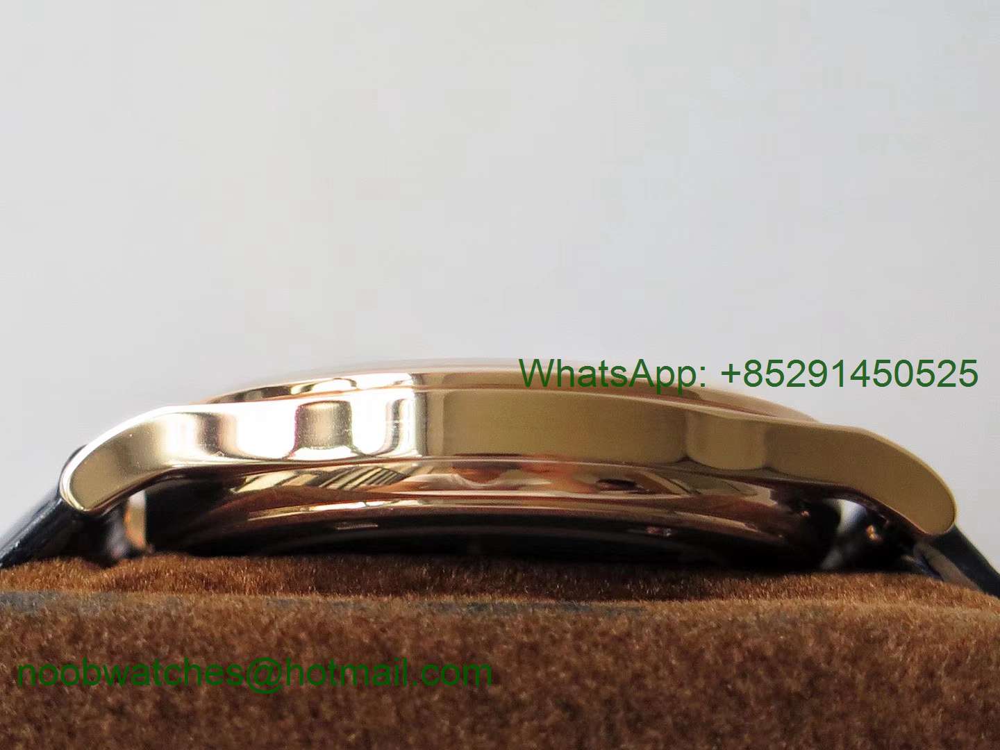 Replica Patek Philippe Calatrava 5296R Rose Gold ZF 1:1 Best Edition White Dial Blue Hands on Blue Leather Strap 324CS (