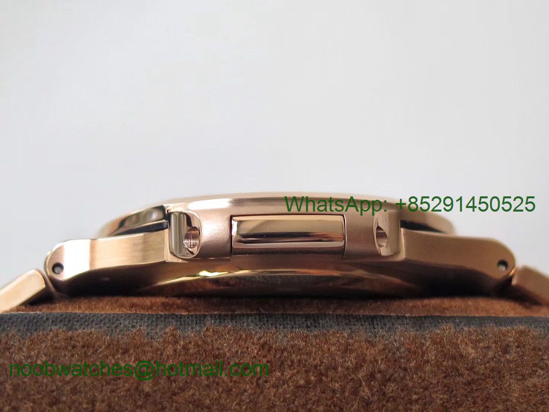 Replica Patek Philippe Nautilus 5711/1R PPF 1:1 Best Edition Brown Textured Dial on RG Bracelet 324CS V3 (Free box) 