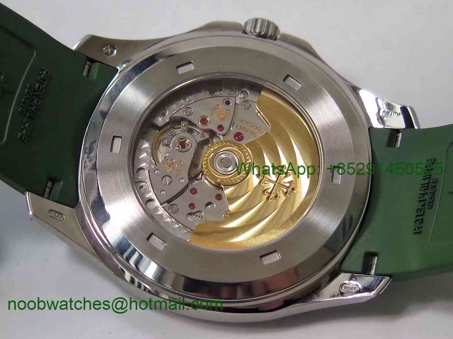 Replica Patek Philippe Aquanaut 5168G 42mm SS ZF 1:1 Best Edition Green Dial on Green Rubber Strap 324CS (Free box)