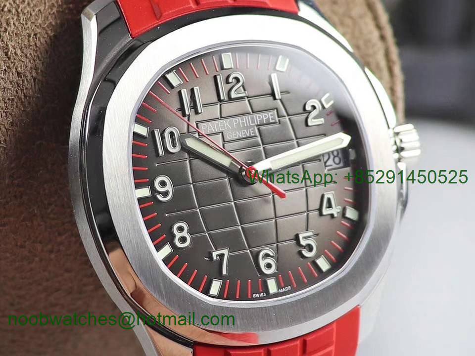 Replica Patek Philippe Aquanaut 5167A Singapore Edition SS ZF 1:1 Best Edition Red Second Hand 324CS (Free box)