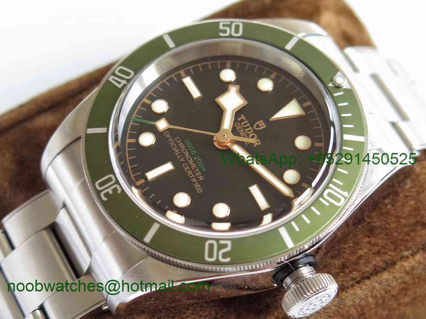 Replica Tudor Black Bay Green Exclusive to Harrods Green Bezel ZF 1:1 Best Edition on SS Bracelet A2824