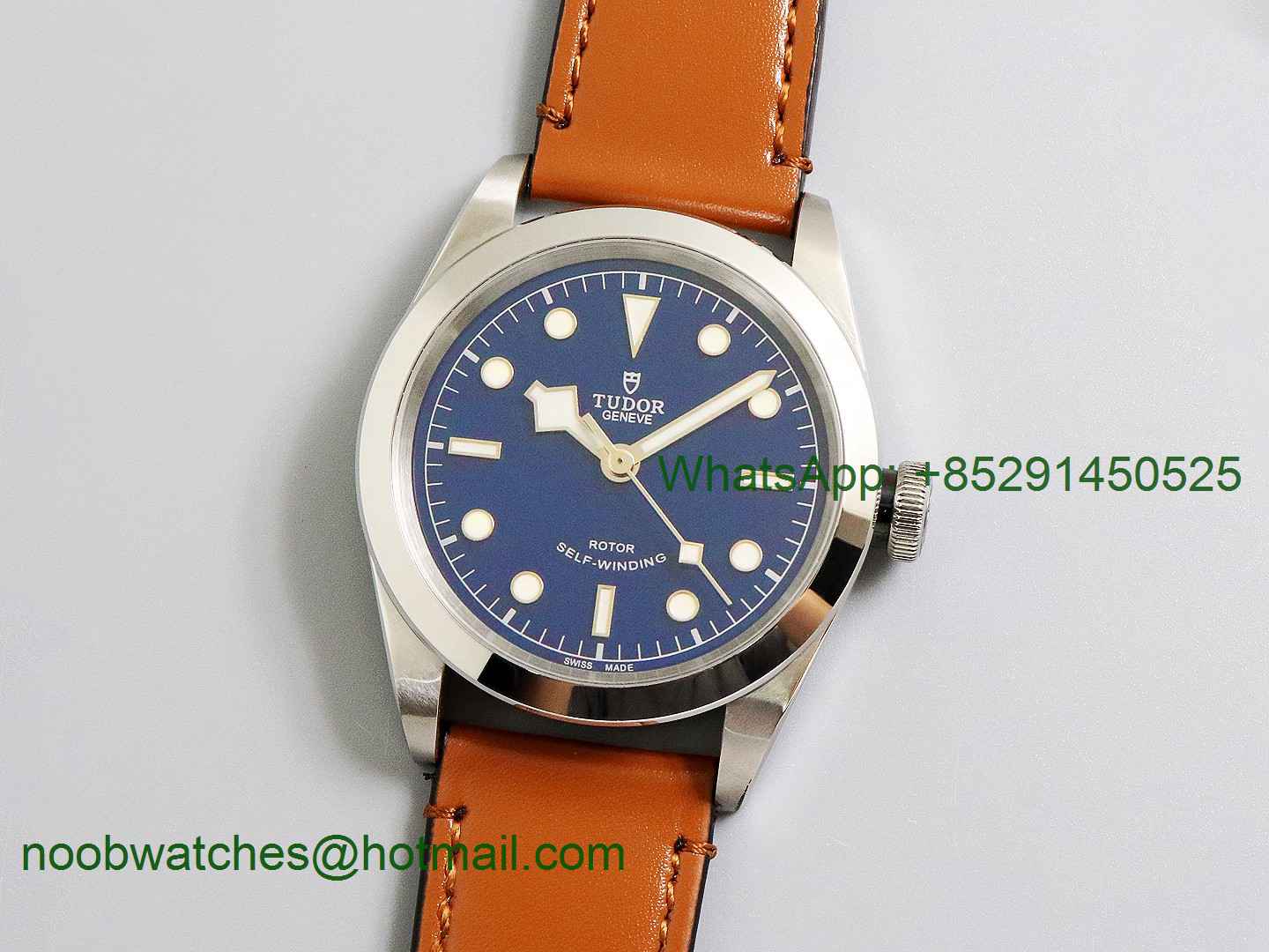 Replica Tudor Black Bay 41mm LF 1:1 Best Edition Blue Dial on Brown Leather Strap A2824