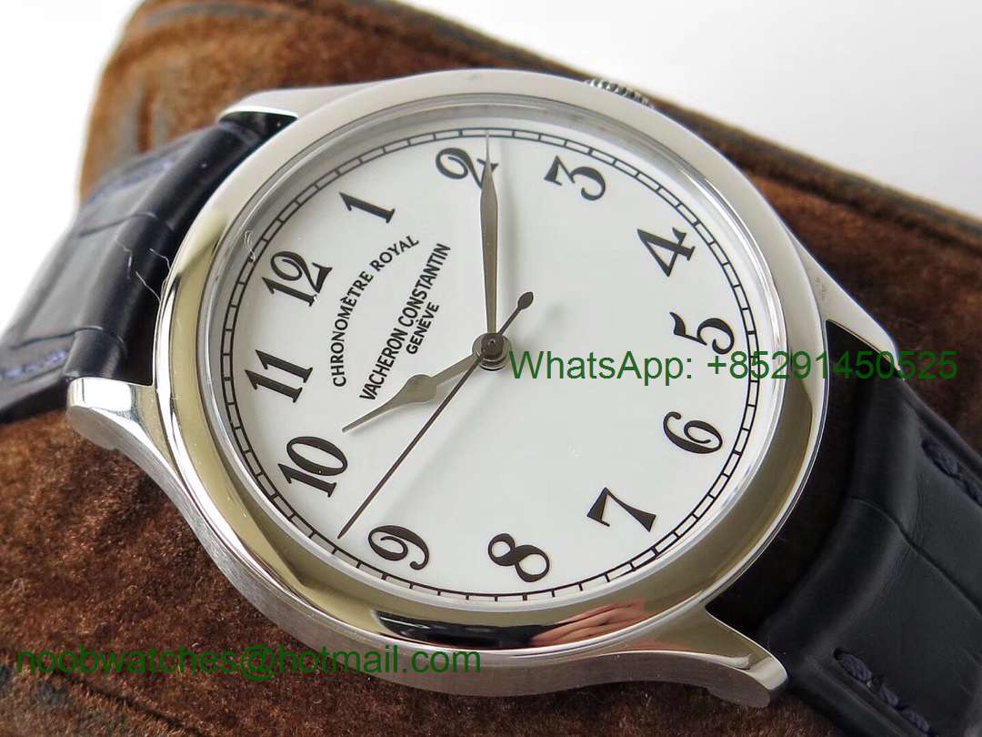 Replica Vacheron Constantin VC Historiques Chronometre Royal 1907 SS GSF Best Edition White Dial MIYOTA 9015