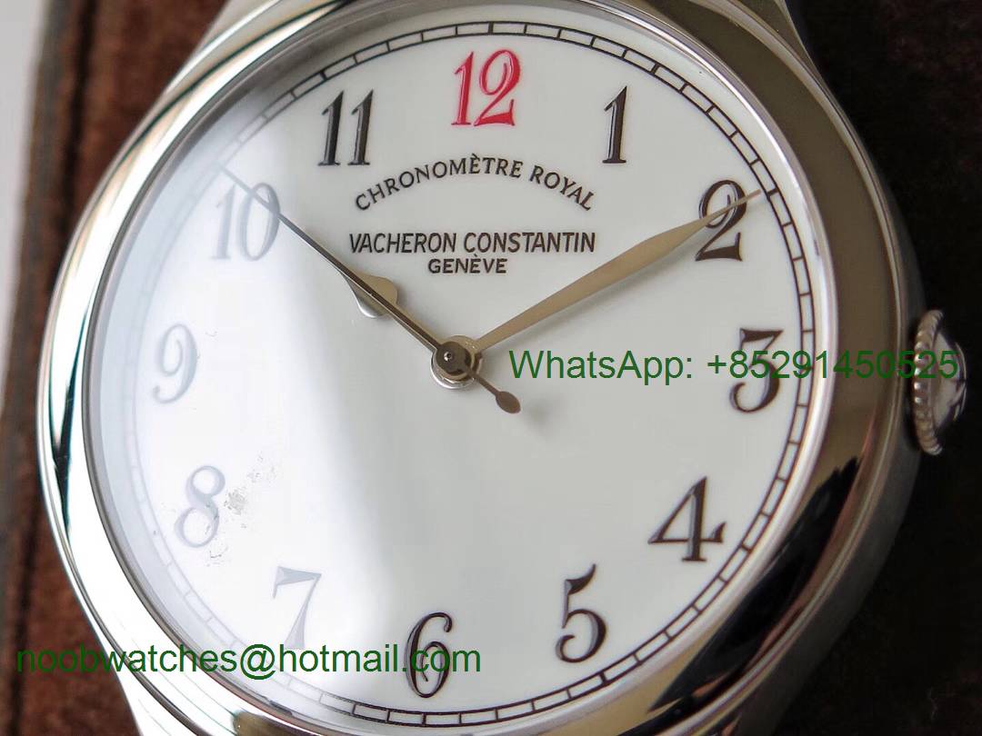 Replica Vacheron Constantin VC Historiques Chronomètre Royal 1907 SS GSF Best Edition White Dial Red 12 MIYOTA 9015
