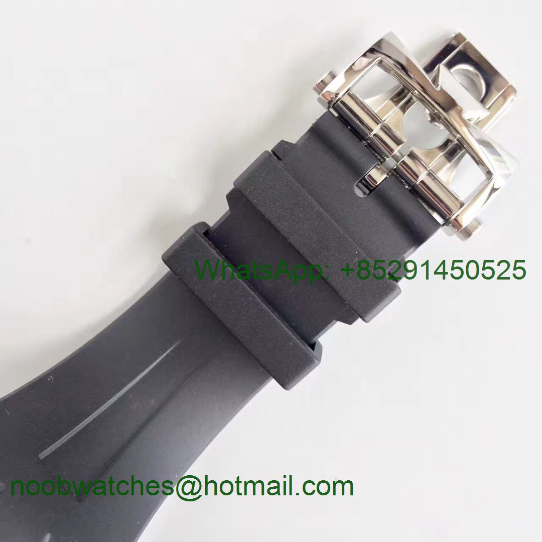 Replica Vacheron Constantin VC Overseas SS JJF 1:1 Best Edition Gray Dial on Black Rubber Strap MIYOTA9015